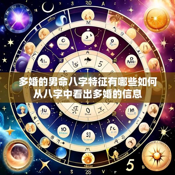 多婚的男命八字特征有哪些如何从八字中看出多婚的信息