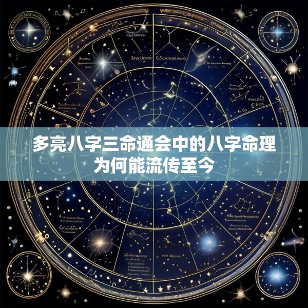 多亮八字三命通会中的八字命理为何能流传至今