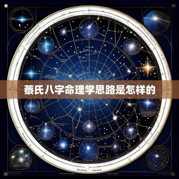 蔡氏八字命理学思路是怎样的