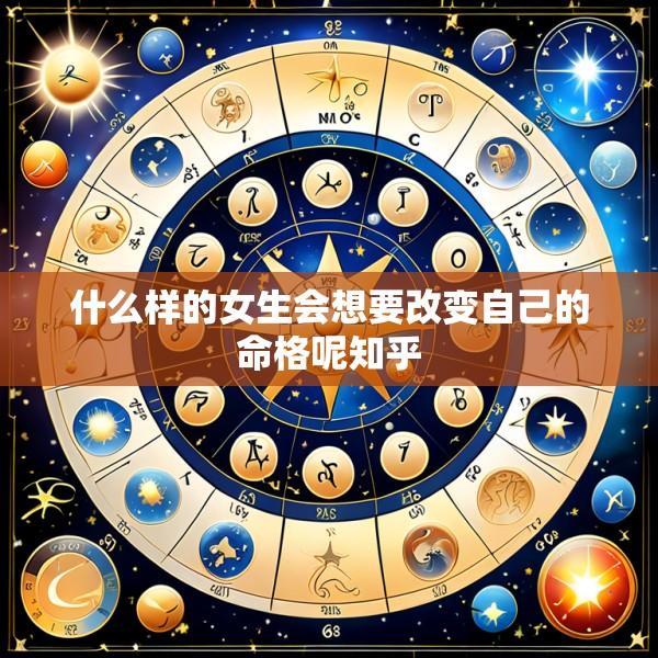 什么样的女生会想要改变自己的命格呢知乎
