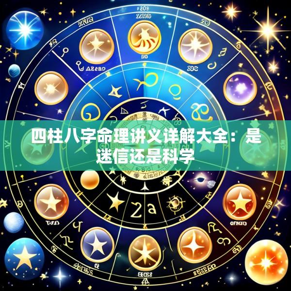 四柱八字命理讲义详解大全：是迷信还是科学