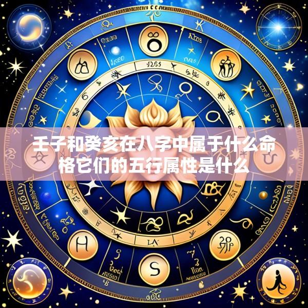 壬子和癸亥在八字中属于什么命格它们的五行属性是什么