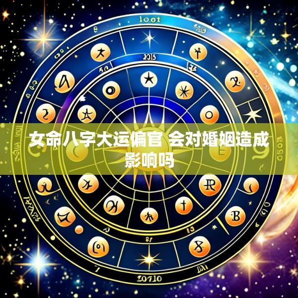 女命八字大运偏官 会对婚姻造成影响吗