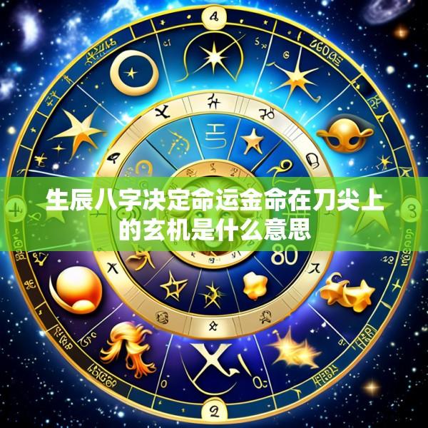 生辰八字决定命运金命在刀尖上的玄机是什么意思