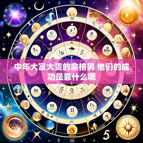 中年大富大贵的命格男 他们的成功是靠什么呢