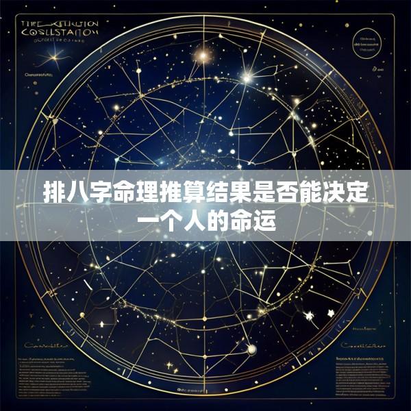 排八字命理推算结果是否能决定一个人的命运