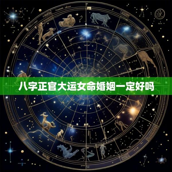八字正官大运女命婚姻一定好吗