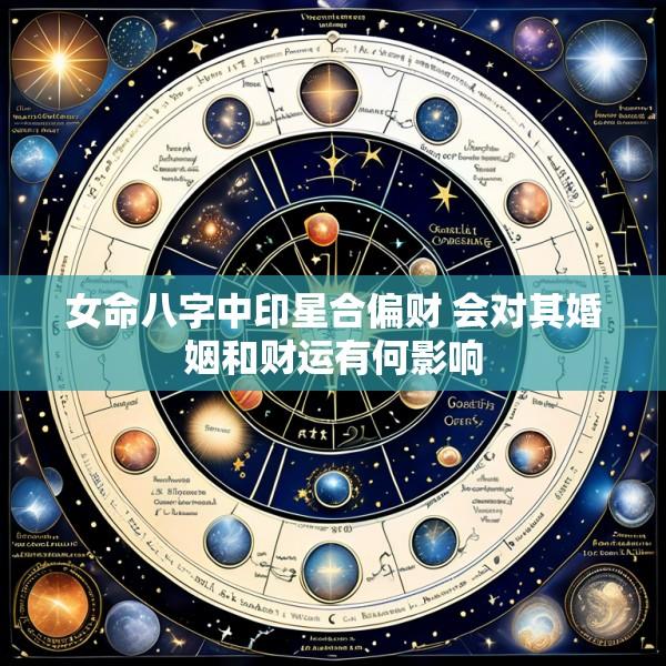 女命八字中印星合偏财 会对其婚姻和财运有何影响