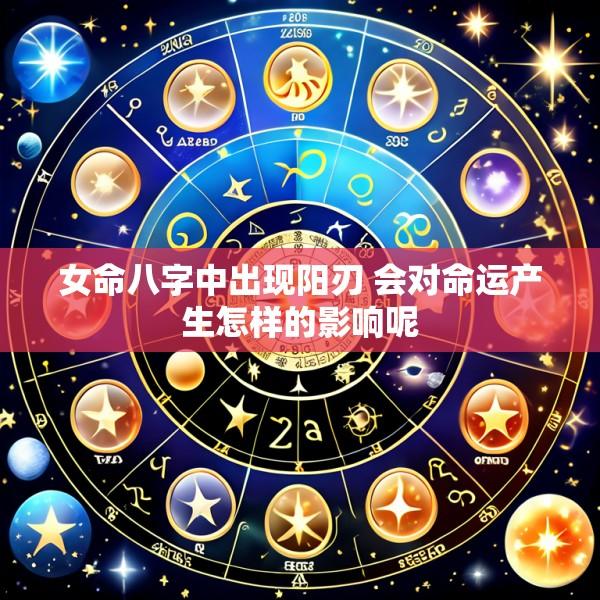 女命八字中出现阳刃 会对命运产生怎样的影响呢