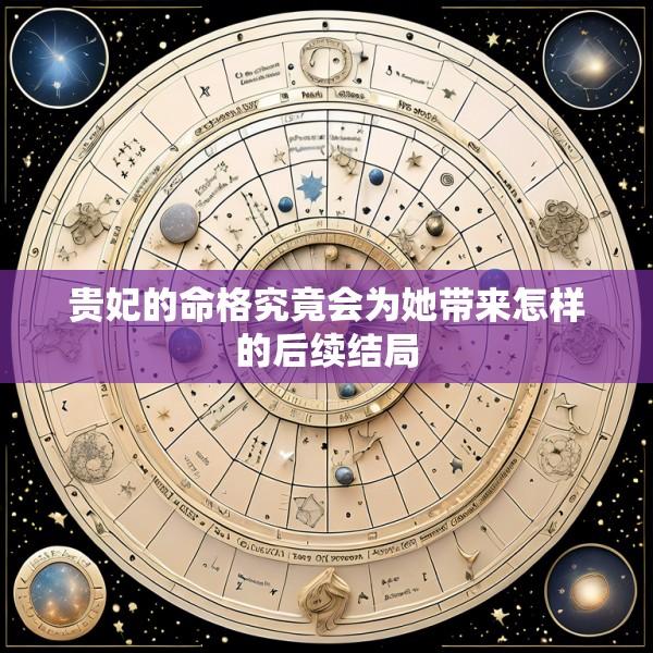 贵妃的命格究竟会为她带来怎样的后续结局