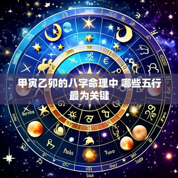 甲寅乙卯的八字命理中 哪些五行最为关键
