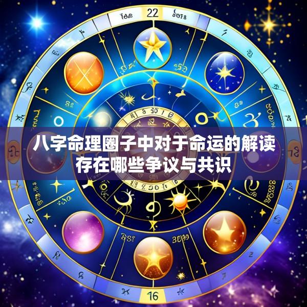 八字命理圈子中对于命运的解读存在哪些争议与共识