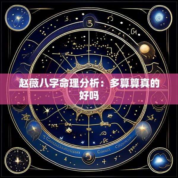 赵薇八字命理分析：多算算真的好吗