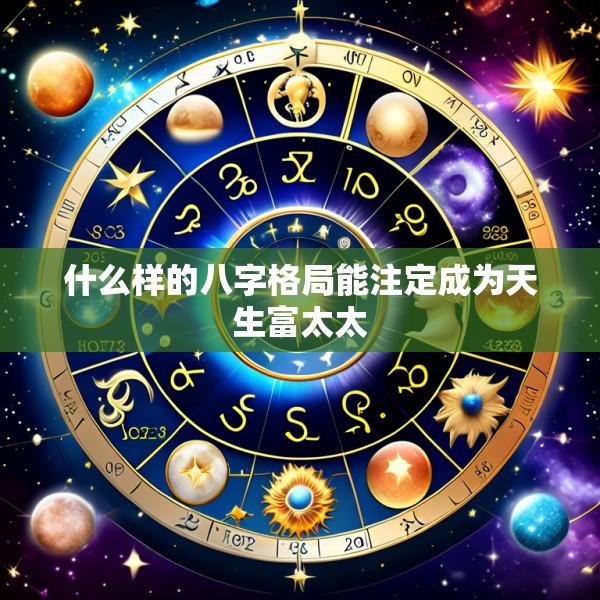 什么样的八字格局能注定成为天生富太太