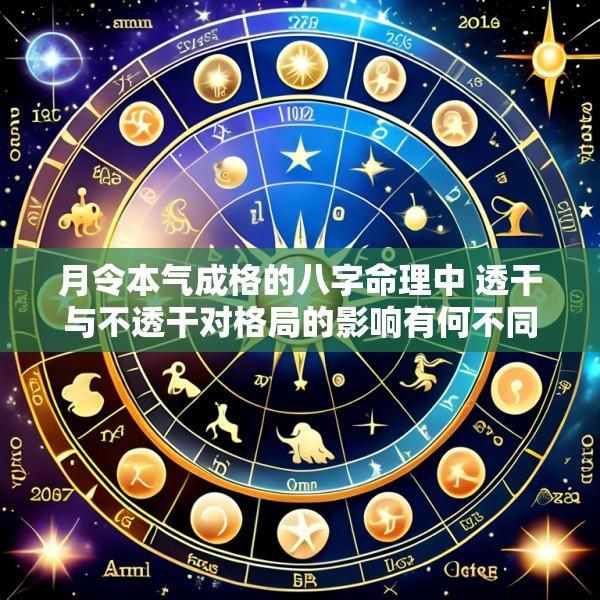 月令本气成格的八字命理中 透干与不透干对格局的影响有何不同