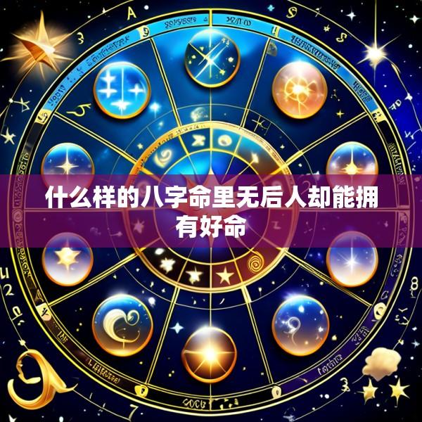 什么样的八字命里无后人却能拥有好命