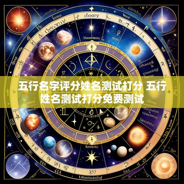 五行名字评分姓名测试打分 五行姓名测试打分免费测试