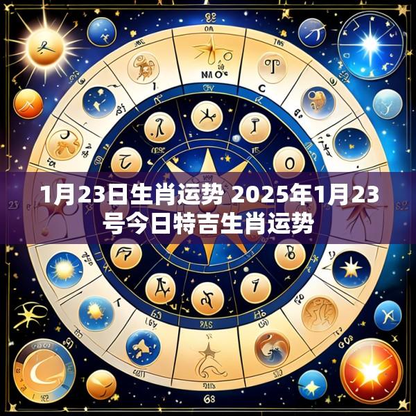 1月23日生肖运势 2025年1月23号今日特吉生肖运势