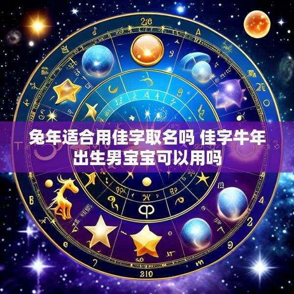 兔年适合用佳字取名吗 佳字牛年出生男宝宝可以用吗