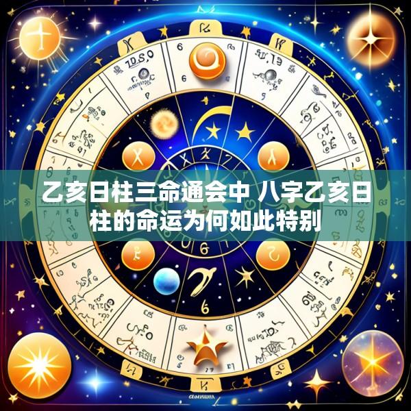 乙亥日柱三命通会中 八字乙亥日柱的命运为何如此特别