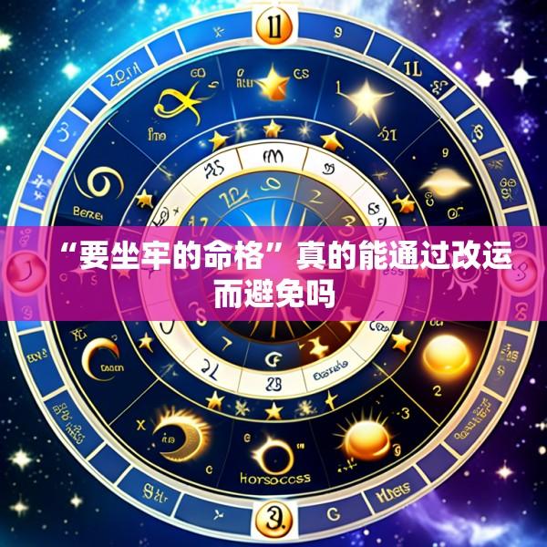 “要坐牢的命格”真的能通过改运而避免吗