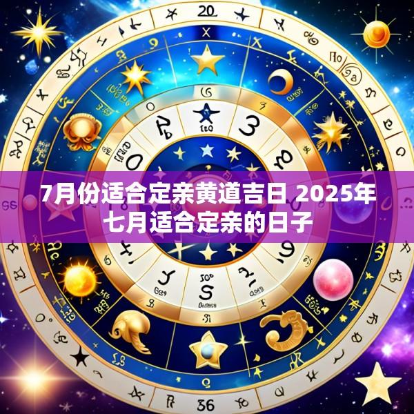 7月份适合定亲黄道吉日 2025年七月适合定亲的日子