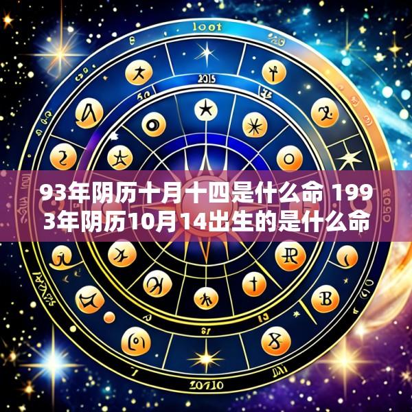 93年阴历十月十四是什么命 1993年阴历10月14出生的是什么命