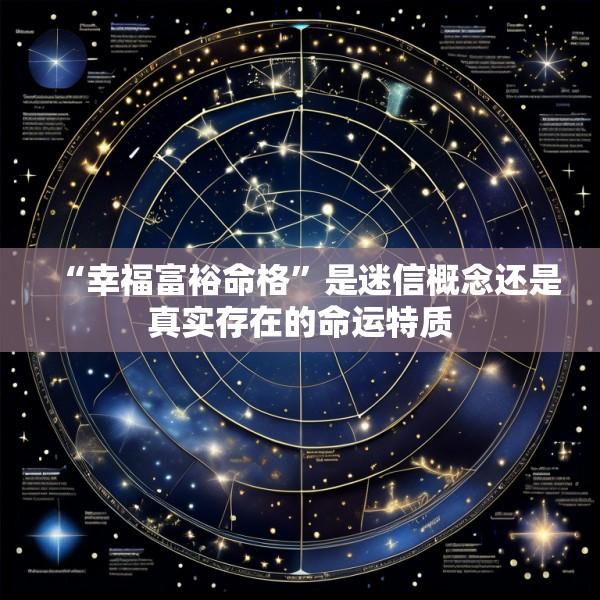 “幸福富裕命格”是迷信概念还是真实存在的命运特质