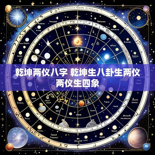 乾坤两仪八字 乾坤生八卦生两仪两仪生四象