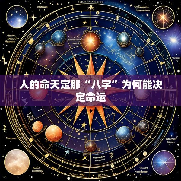 人的命天定那“八字”为何能决定命运