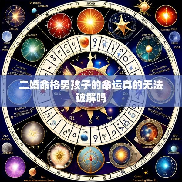 二婚命格男孩子的命运真的无法破解吗