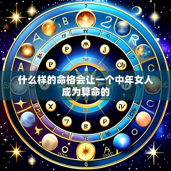 什么样的命格会让一个中年女人成为算命的