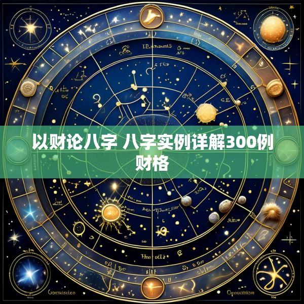 以财论八字 八字实例详解300例财格