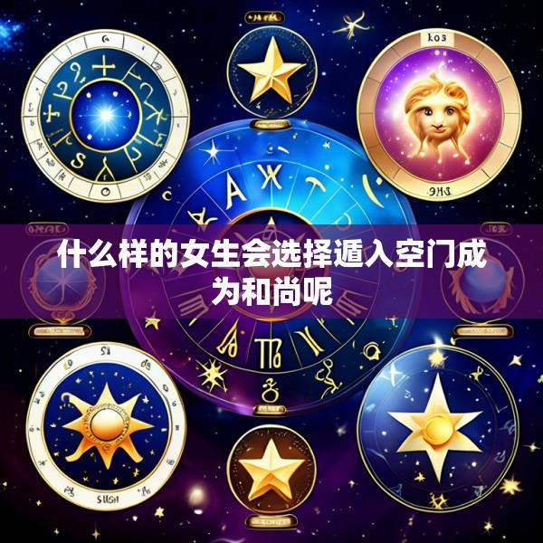 什么样的女生会选择遁入空门成为和尚呢