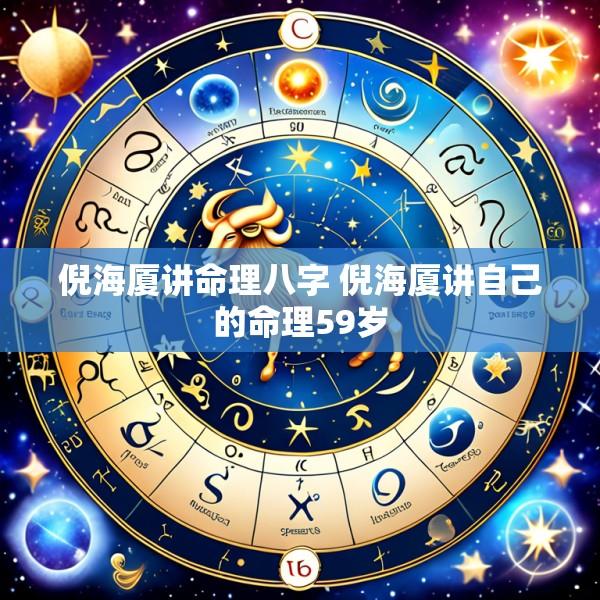 倪海厦讲命理八字 倪海厦讲自己的命理59岁