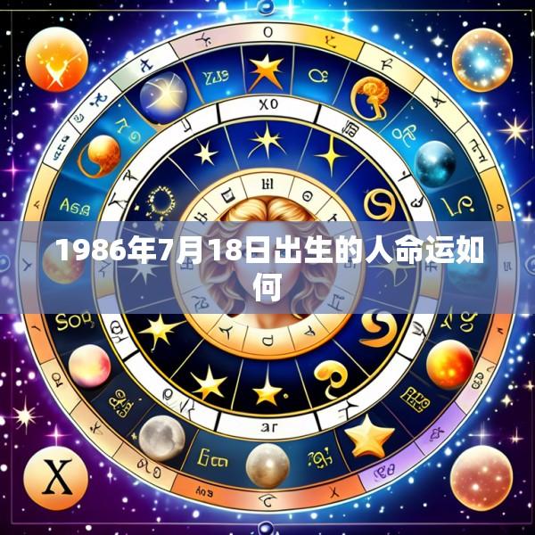1986年7月18日出生的人命运如何
