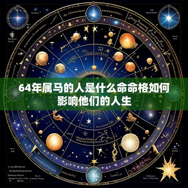 64年属马的人是什么命命格如何影响他们的人生