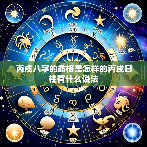 丙戌八字的命格是怎样的丙戌日柱有什么说法