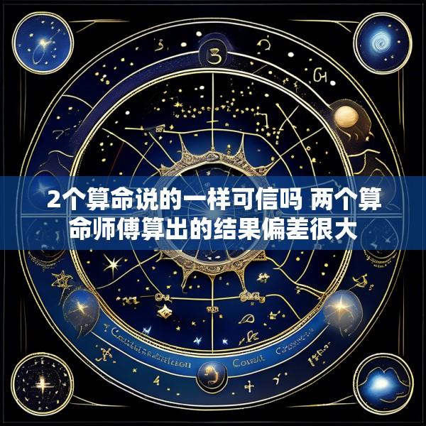 2个算命说的一样可信吗 两个算命师傅算出的结果偏差很大