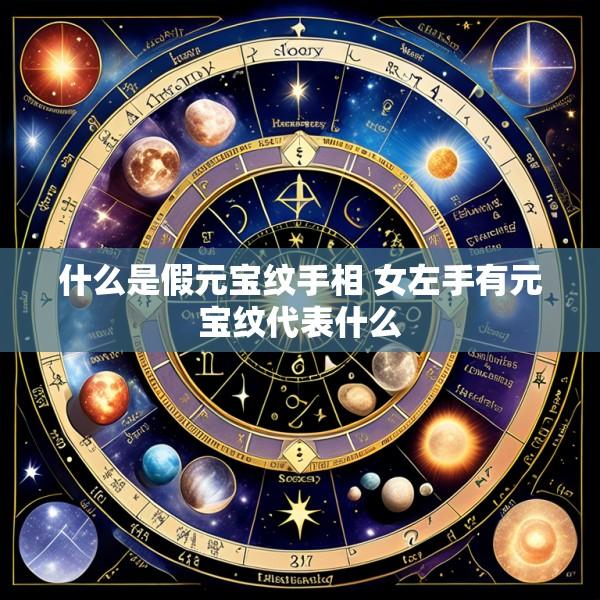 什么是假元宝纹手相 女左手有元宝纹代表什么