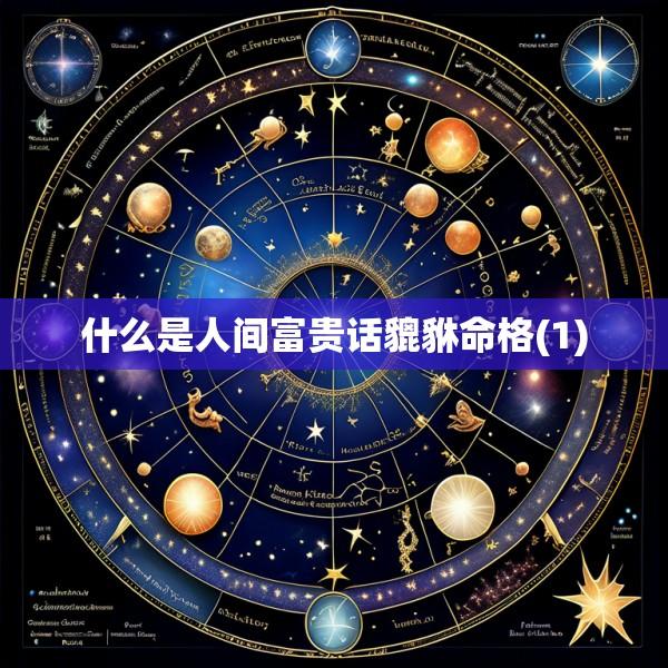 什么是人间富贵话貔貅命格(1)