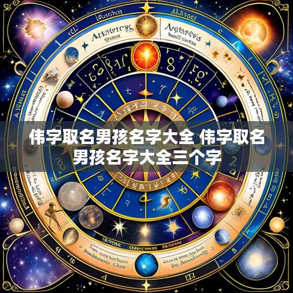 伟字取名男孩名字大全 伟字取名男孩名字大全三个字