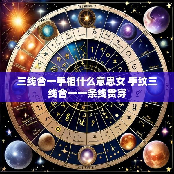 三线合一手相什么意思女 手纹三线合一一条线贯穿
