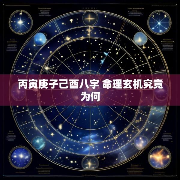 丙寅庚子己酉八字 命理玄机究竟为何