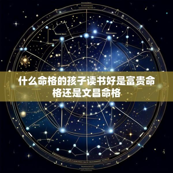 什么命格的孩子读书好是富贵命格还是文昌命格