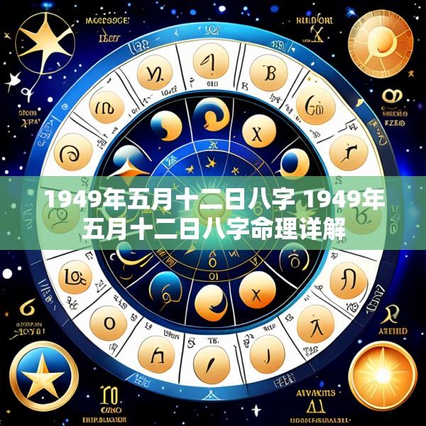 1949年五月十二日八字 1949年五月十二日八字命理详解