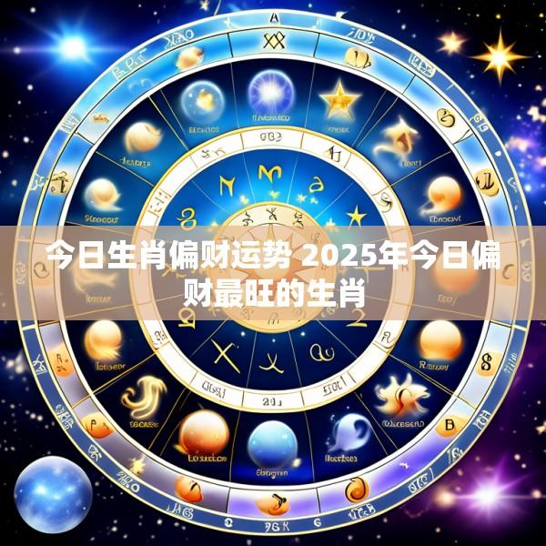 今日生肖偏财运势 2025年今日偏财最旺的生肖