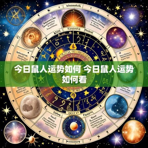 今日鼠人运势如何 今日鼠人运势如何看