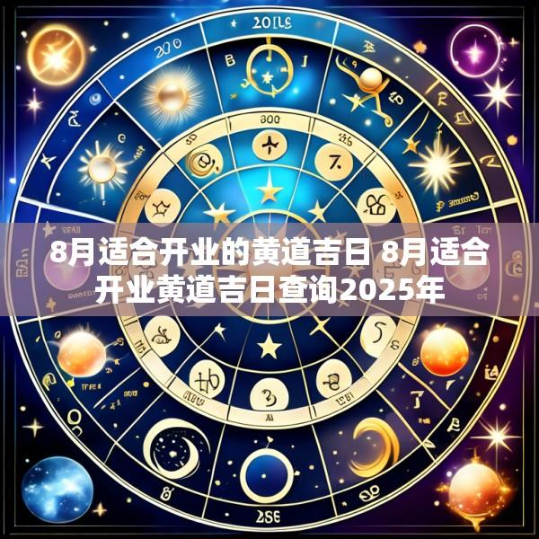 8月适合开业的黄道吉日 8月适合开业黄道吉日查询2025年