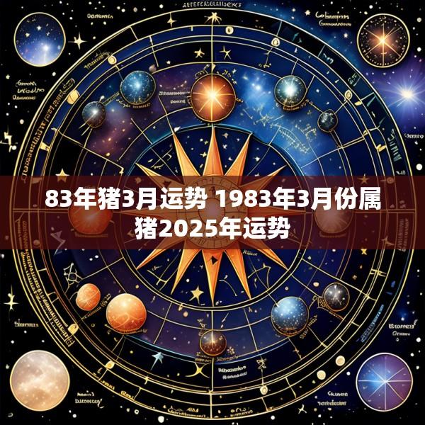 83年猪3月运势 1983年3月份属猪2025年运势